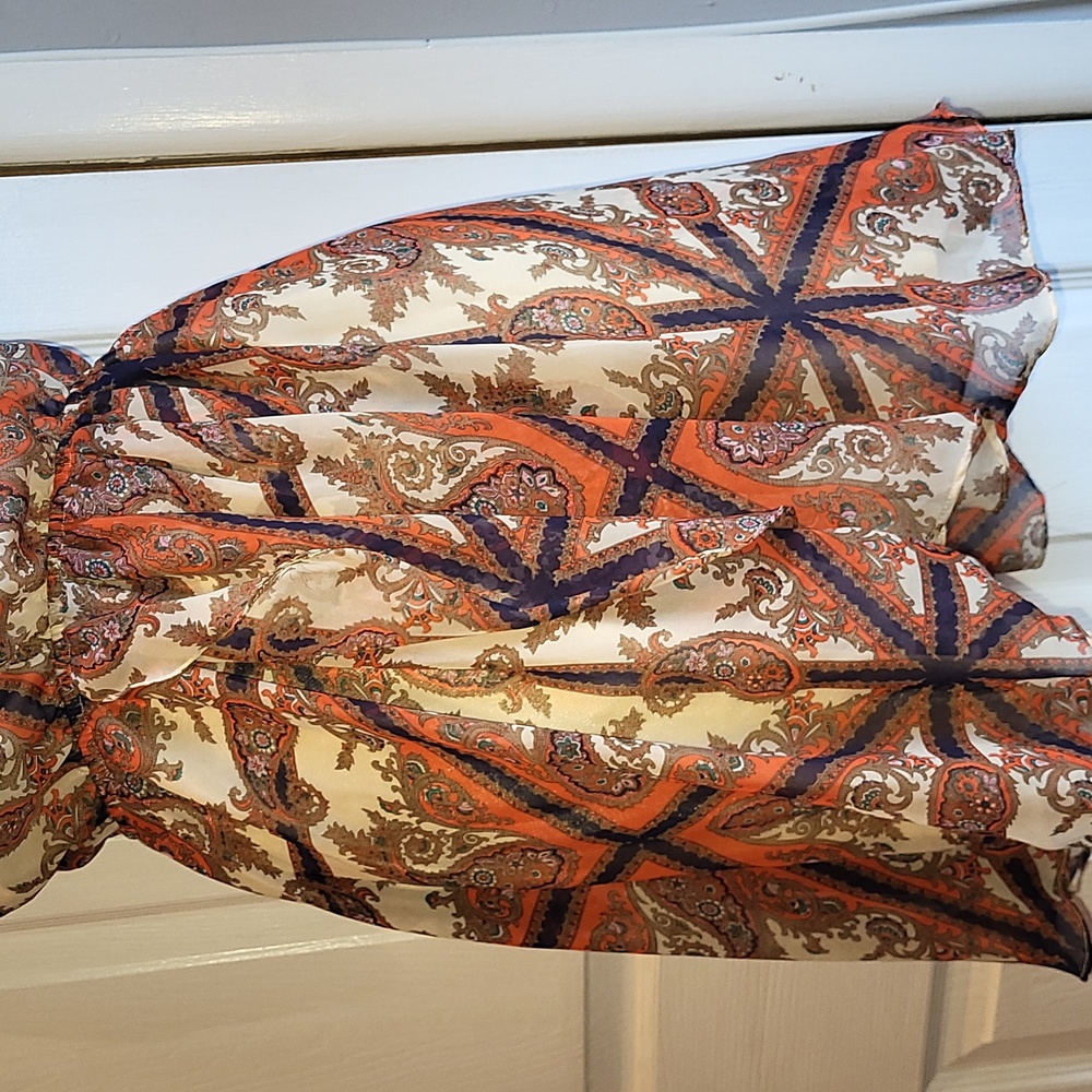 Paisley Print Cross Back sleeveless Dress - Picture 6 of 6